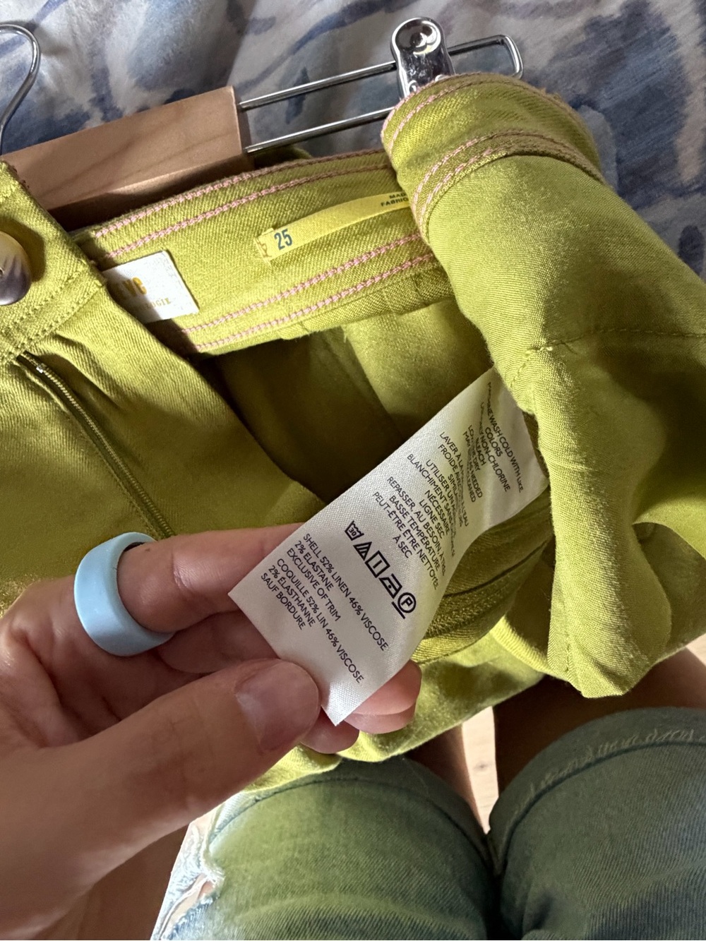Anthropologie Ettie High-Rise Crop Wide-Leg Pants by Maeve: Linen Edition holly - Picture 11 of 11